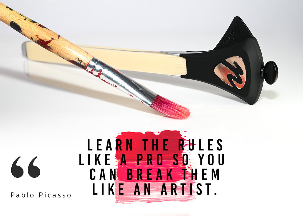 Pickaso Guitar Bow - Learn the rules like a pro so you can break them like an artist. Pablo Picasso Quote. 